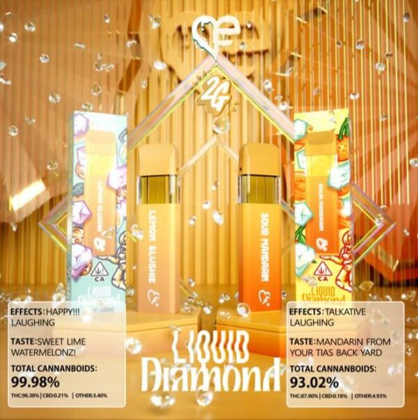 LEMON SLUSHIE LIQUID DIAMOND & SOUR MANDARIN LIQUID DIAMOND